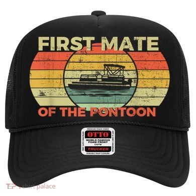 Retro First Mate Pontoon Captain Boat Boating Pontooning Hat