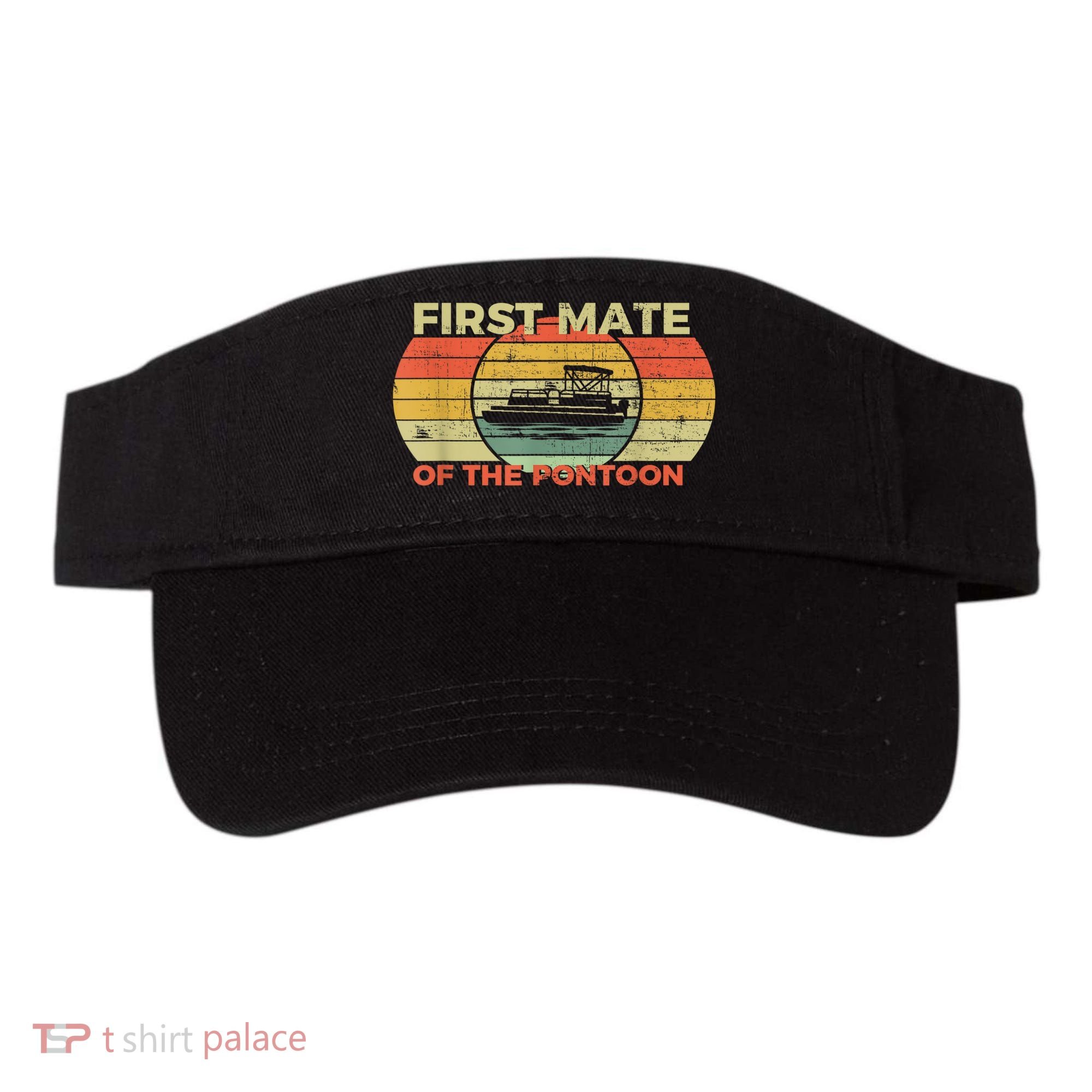 Retro First Mate Pontoon Captain Boat Boating Pontooning Visor