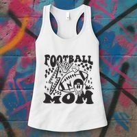 Retro Football Mom Baller Mom Football Game Day Mom Women's Tank Top thumb 3