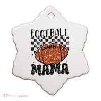 Retro Football Mama Football Ceramic Ornament thumb 0