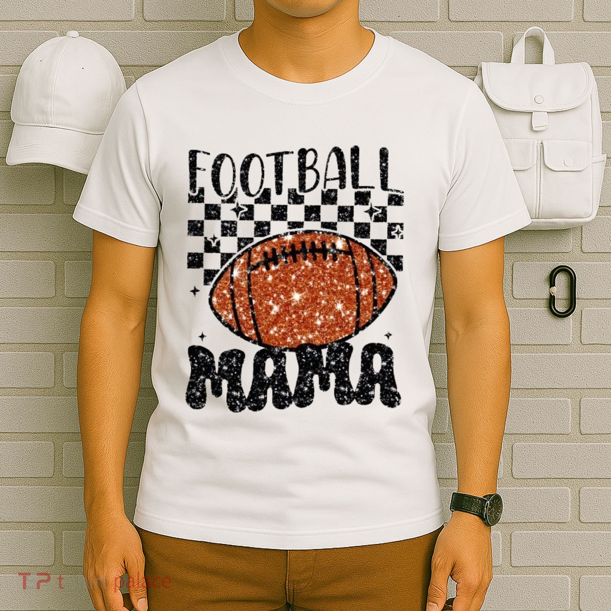Retro Football Mama Football T-Shirt