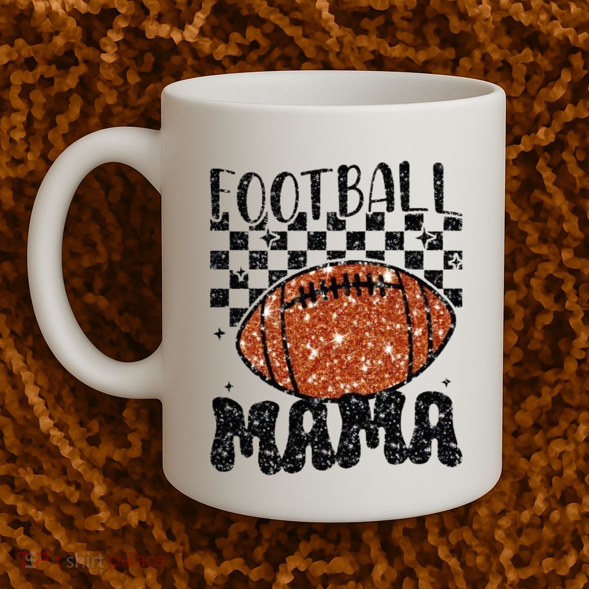 Retro Football Mama Football Coffee Mug