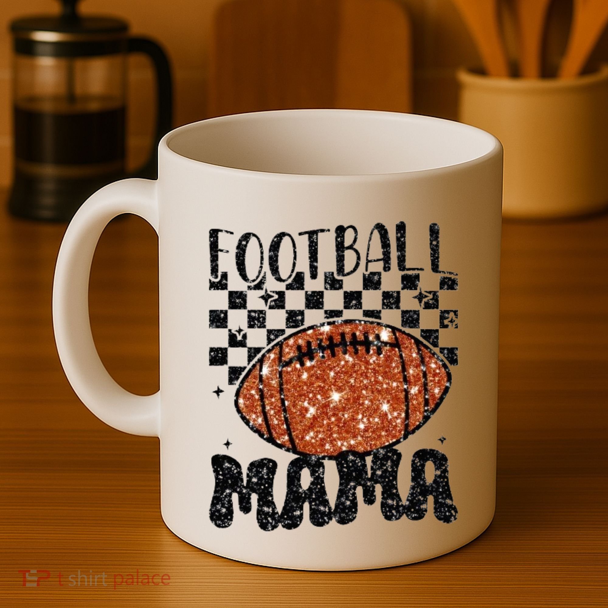 Retro Football Mama Football Coffee Mug