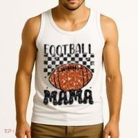 Retro Football Mama Football Tank Top thumb 3
