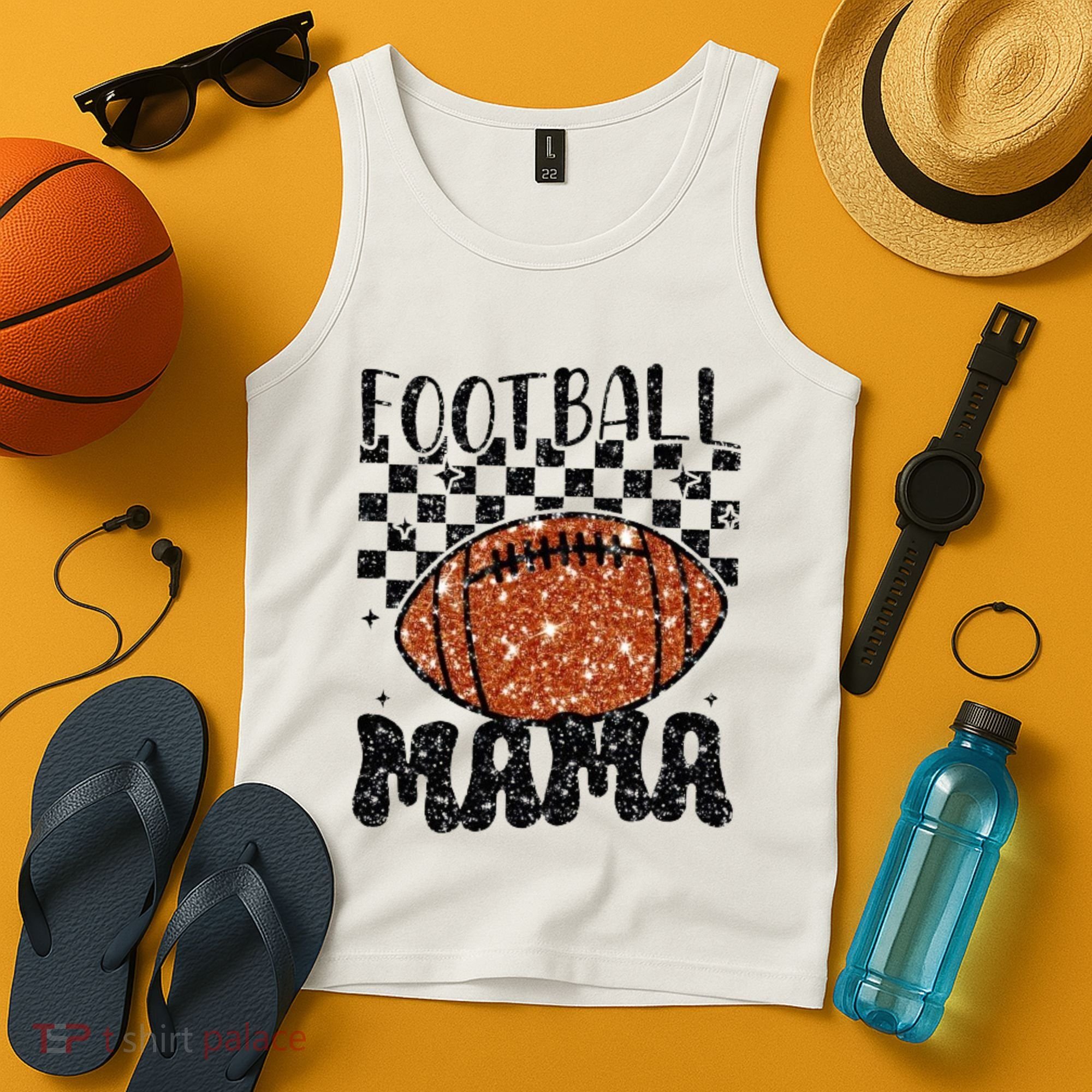 Retro Football Mama Football Tank Top
