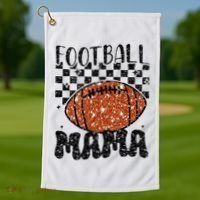 Retro Football Mama Football Golf Towel thumb 1