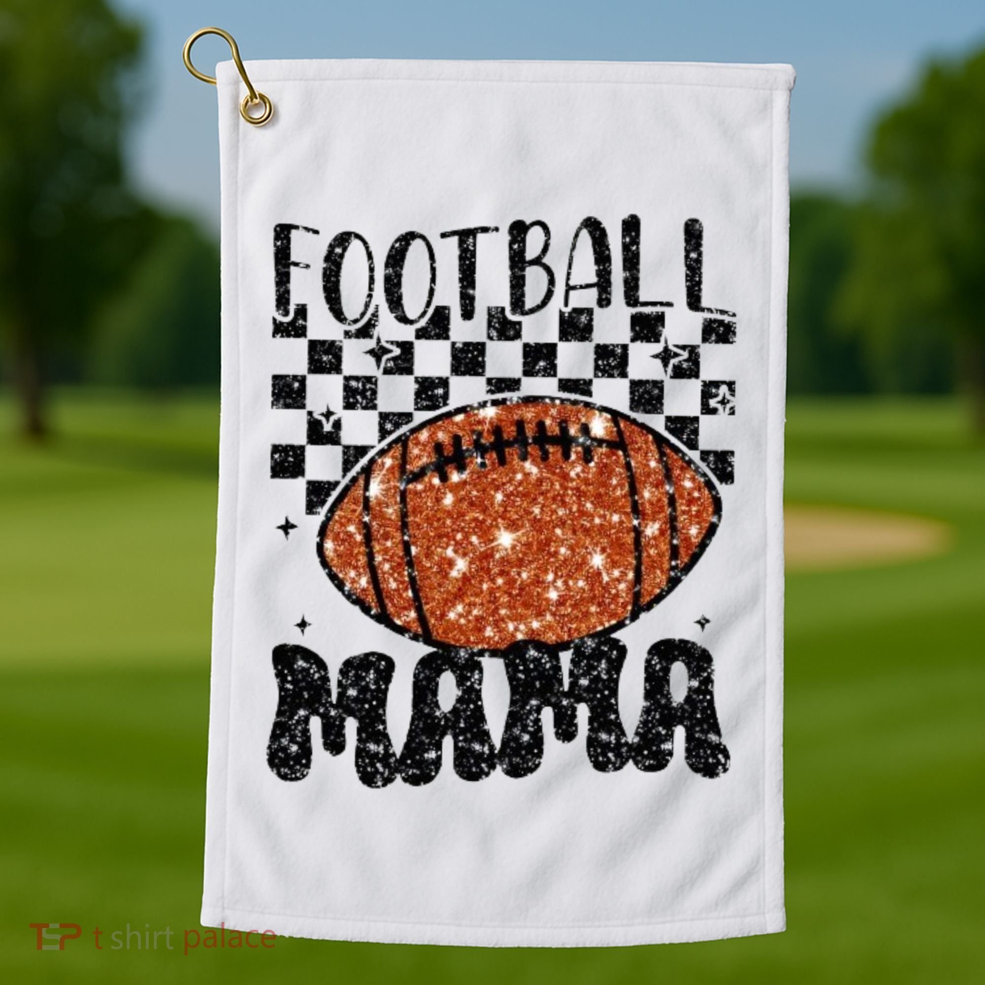 Retro Football Mama Football Golf Towel