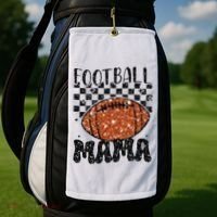 Retro Football Mama Football Golf Towel thumb 2