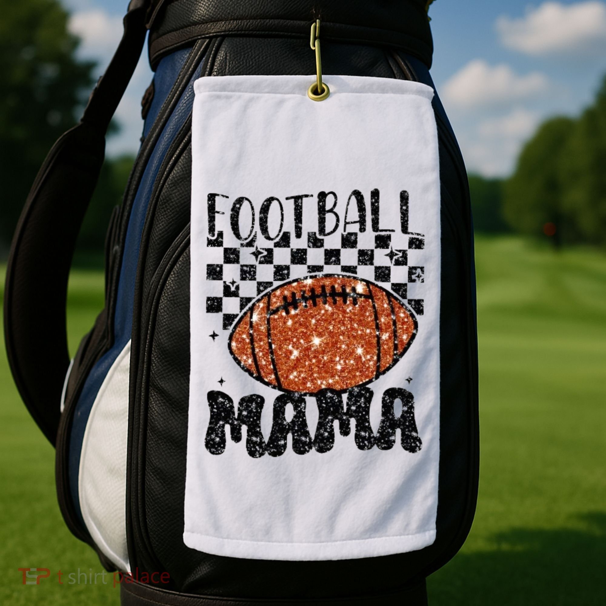 Retro Football Mama Football Golf Towel