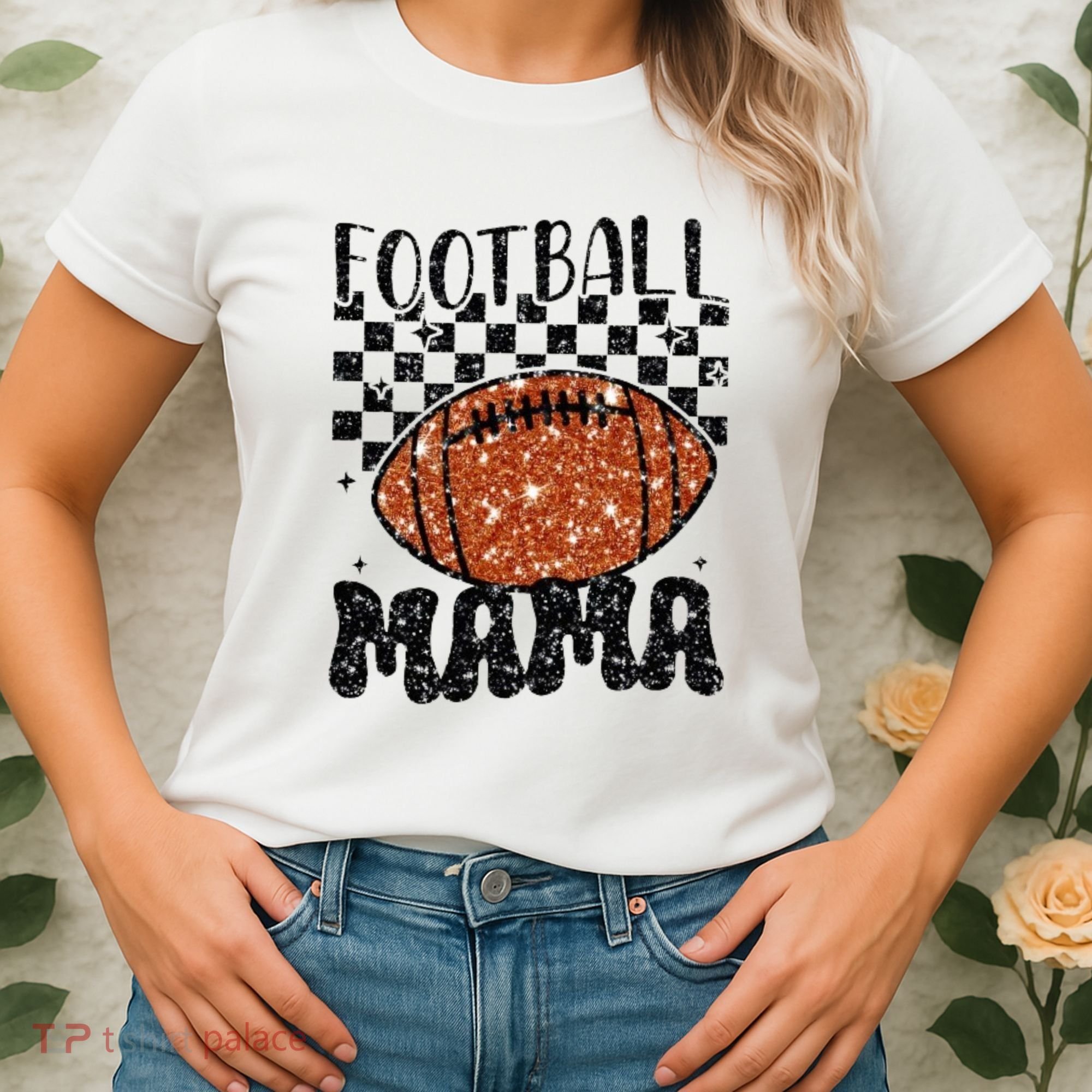 Retro Football Mama Football Women's T-Shirt