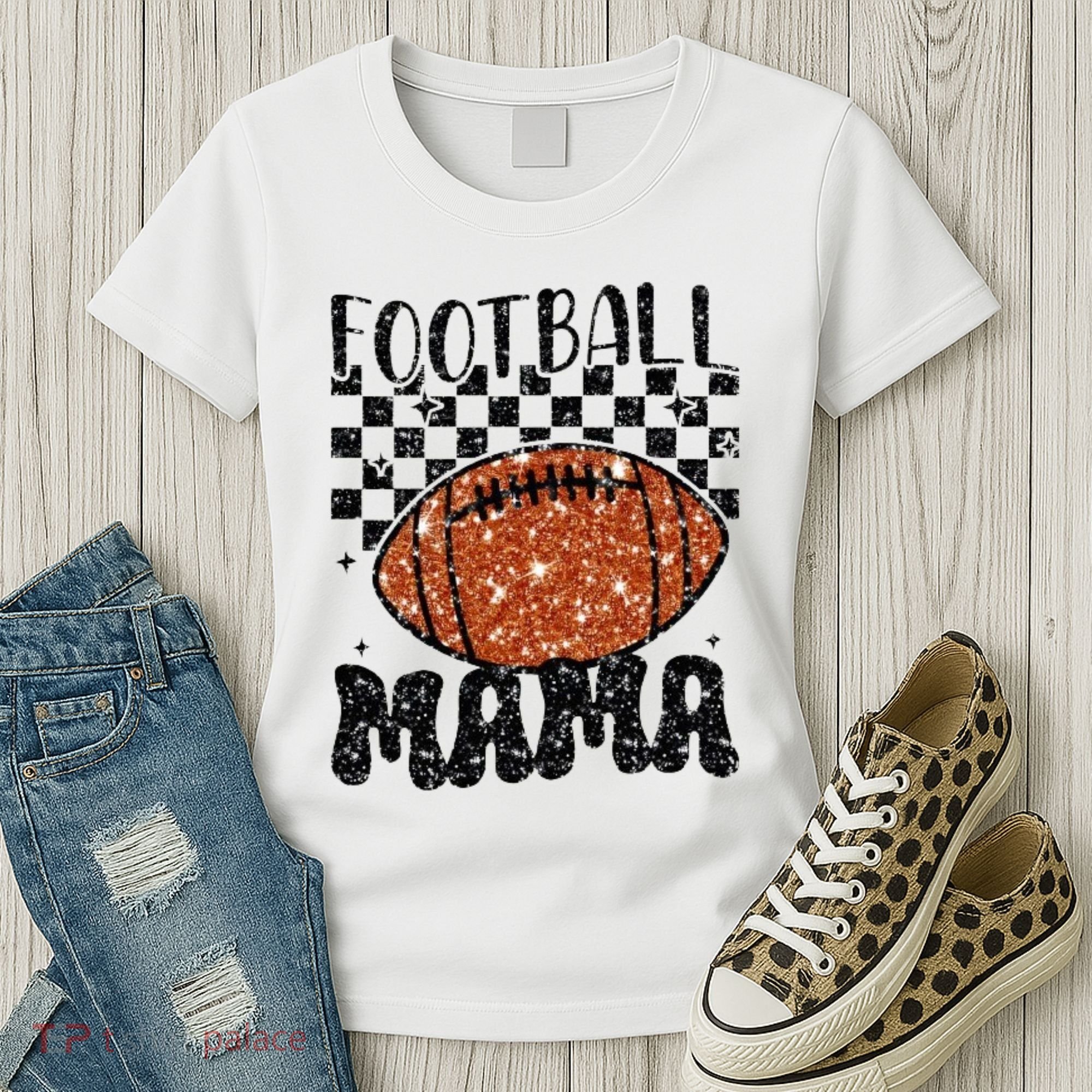 Retro Football Mama Football Women's T-Shirt