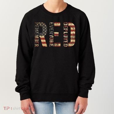 Red Friday Military Support Remember Everyone Deployed Women's Sweatshirt