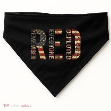 Red Friday Military Support Remember Everyone Deployed USA-Made Doggie Bandana