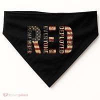 Red Friday Military Support Remember Everyone Deployed USA-Made Doggie Bandana thumb 0