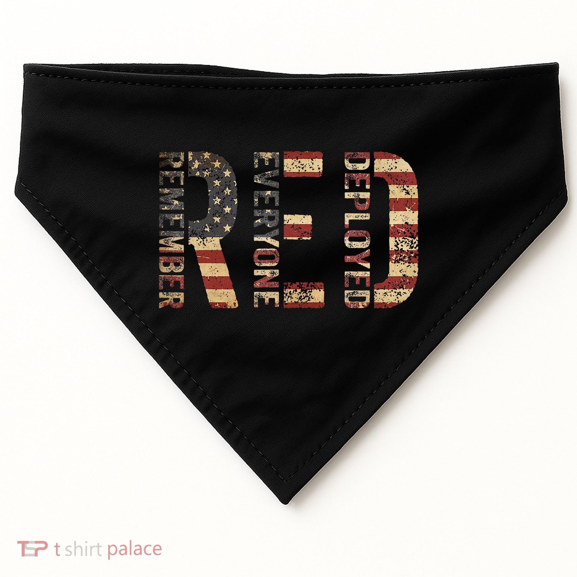 Red Friday Military Support Remember Everyone Deployed USA-Made Doggie Bandana