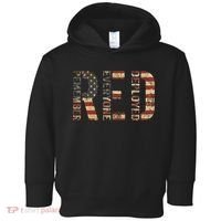 Red Friday Military Support Remember Everyone Deployed Toddler Hoodie thumb 0
