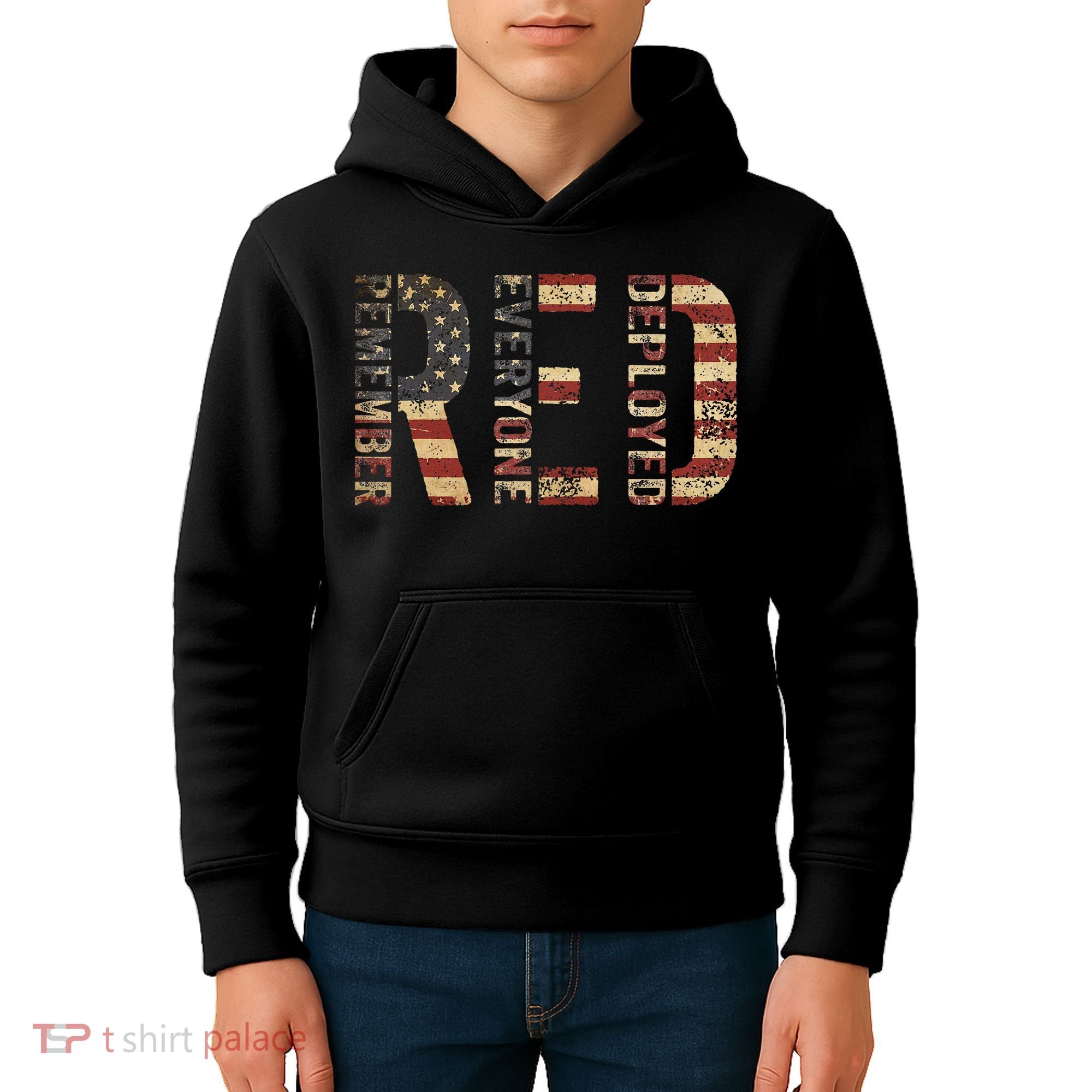 Red Friday Military Support Remember Everyone Deployed Kids Hoodie