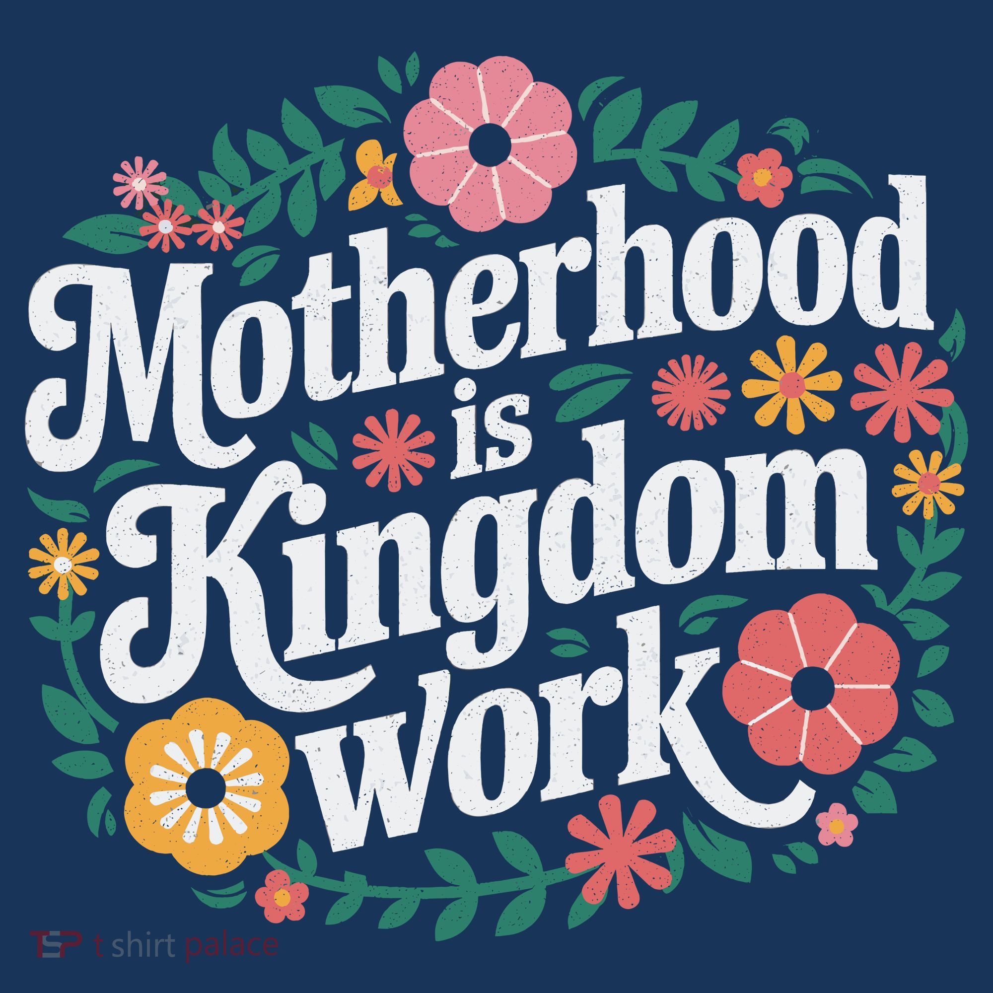 Retro Floral Motherhood Is Kingdom Work MotherS Day Mom Beanie
