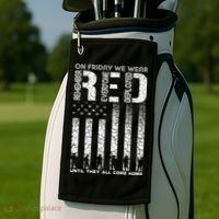 Red Friday Military On Friday We Wear Red Veteran Golf Towel thumb 2