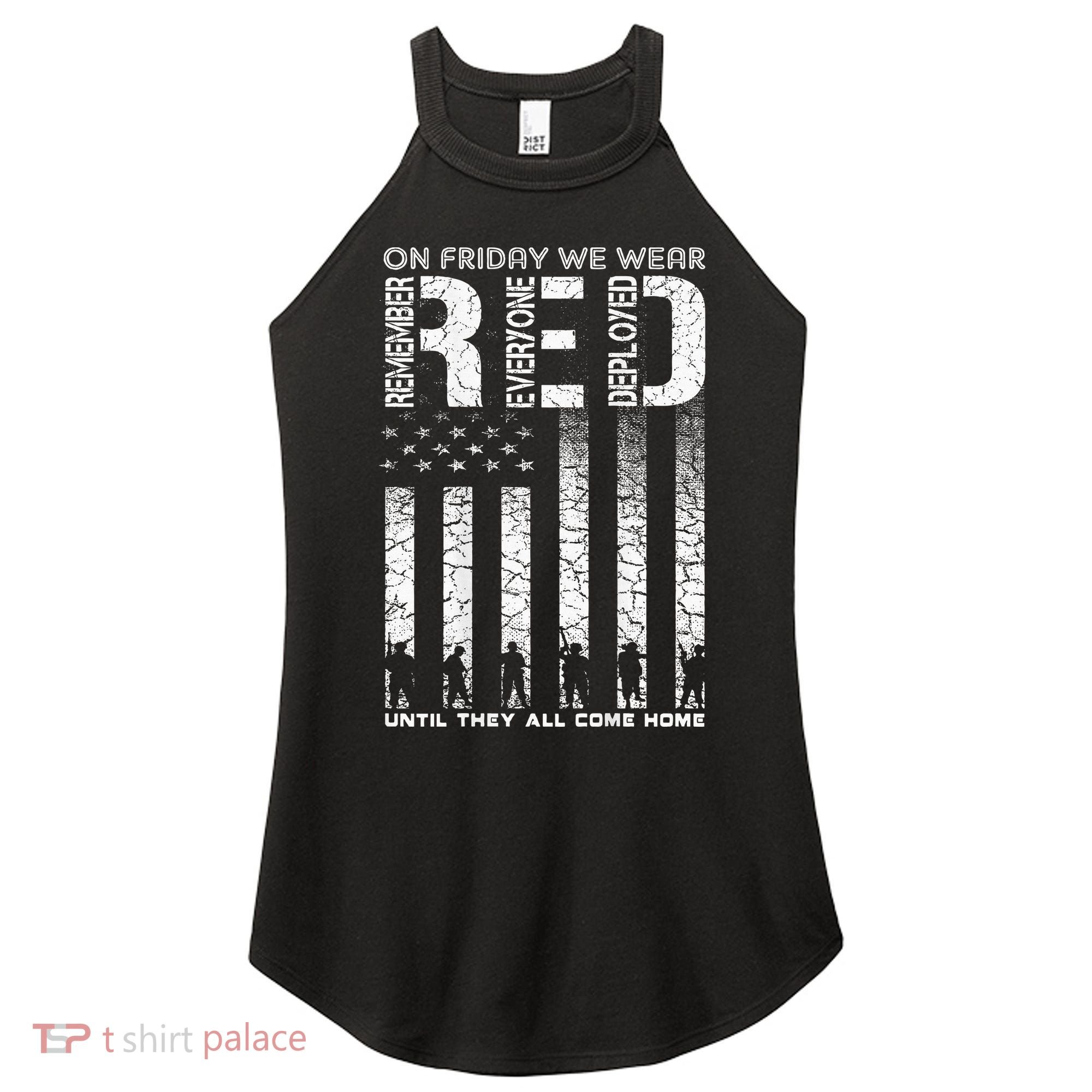 Red Friday Military On Friday We Wear Red Veteran Women's Perfect Tri Rocker Tank