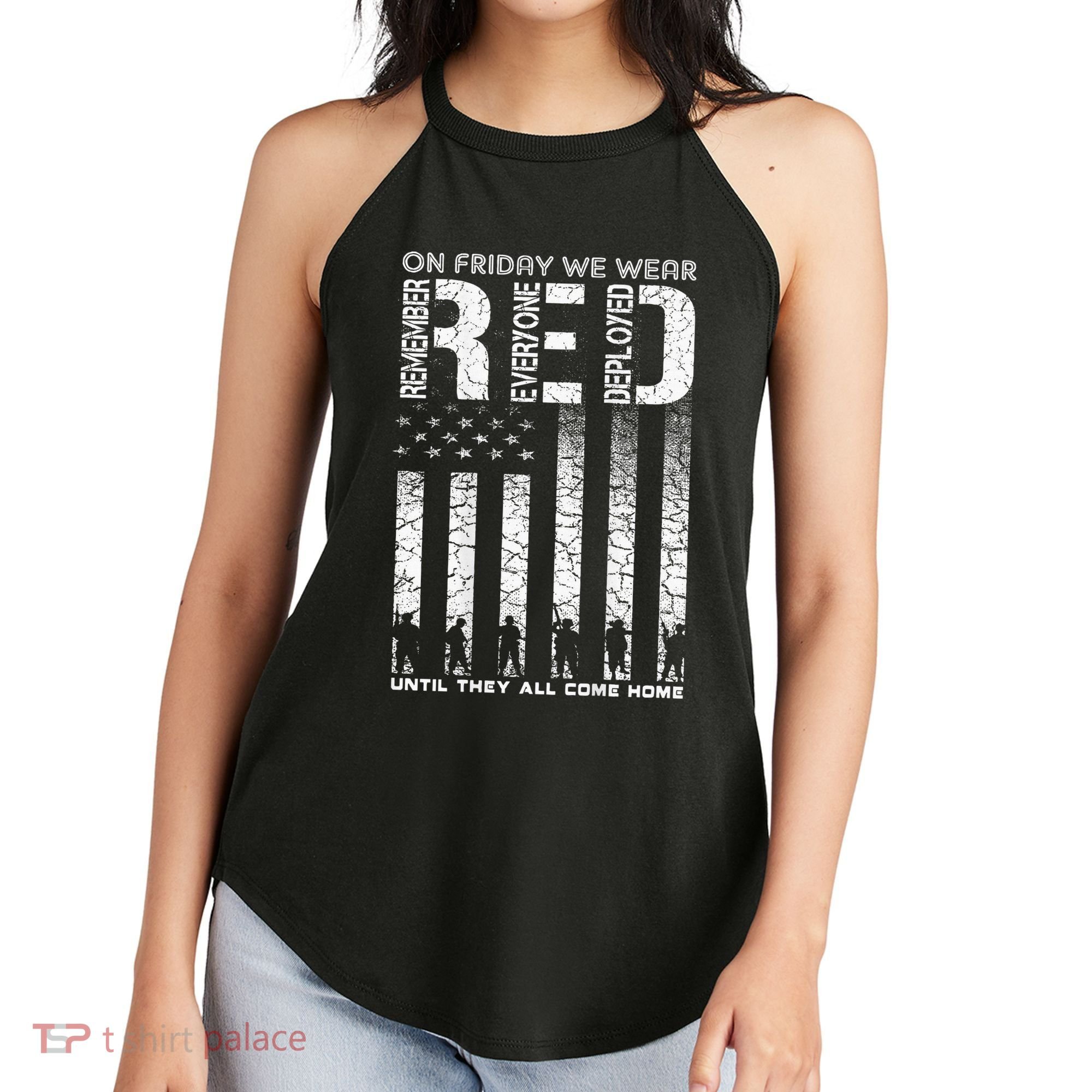 Red Friday Military On Friday We Wear Red Veteran Women's Perfect Tri Rocker Tank