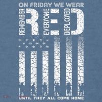 Red Friday Military On Friday We Wear Red Veteran Garment-Dyed Sweatshirt thumb 2