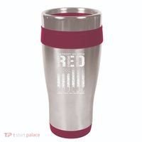 Red Friday Military On Friday We Wear Red Veteran 16oz Travel Tumbler thumb 0