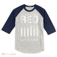 Red Friday Military On Friday We Wear Red Veteran Kids Colorblock Raglan Jersey thumb 0