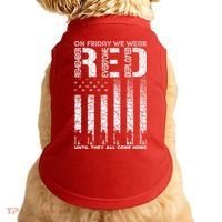 Red Friday Military On Friday We Wear Red Veteran Doggie Tank thumb 0