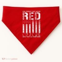 Red Friday Military On Friday We Wear Red Veteran USA-Made Doggie Bandana thumb 0