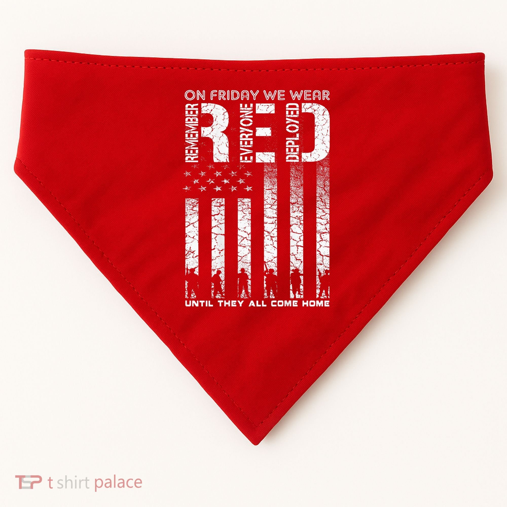 Red Friday Military On Friday We Wear Red Veteran USA-Made Doggie Bandana