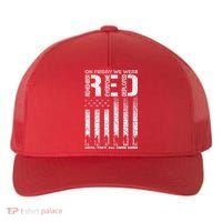 Red Friday Military On Friday We Wear Red Veteran Yupoong Adult 5-Panel Trucker Hat thumb 0