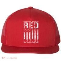 Red Friday Military On Friday We Wear Red Veteran Flat Bill Trucker Hat thumb 0