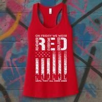 Red Friday Military On Friday We Wear Red Veteran Women's Tank Top thumb 3