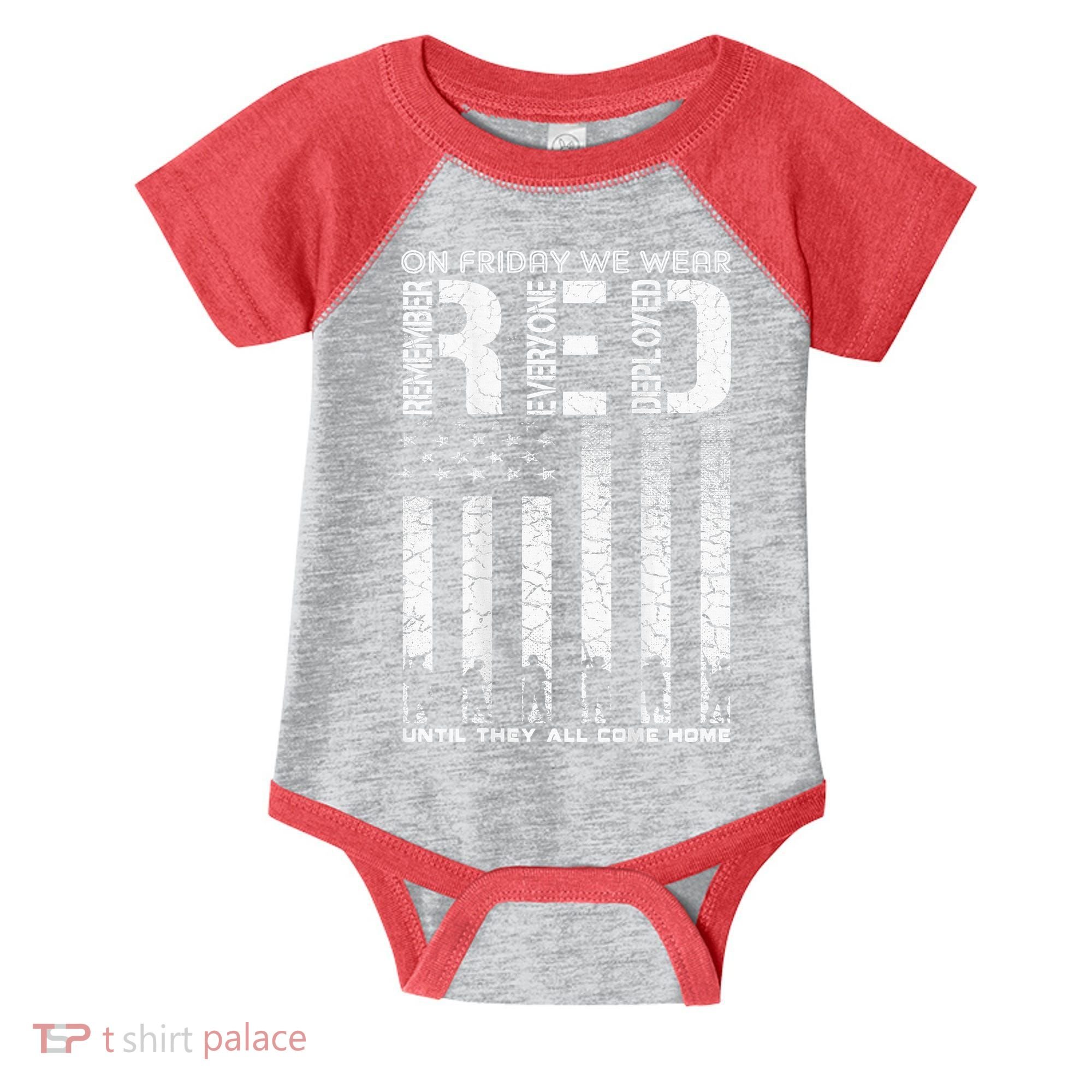 Red Friday Military On Friday We Wear Red Veteran Infant Baby Jersey Bodysuit