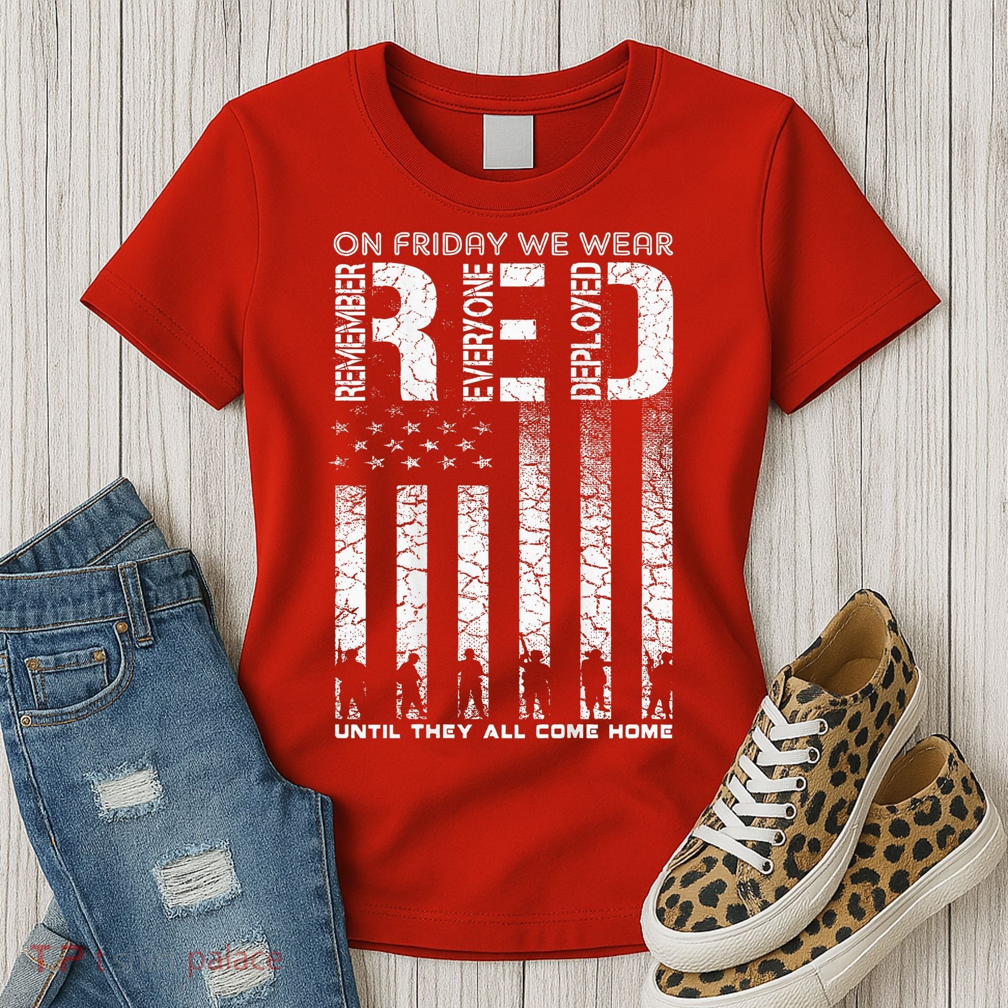 Red Friday Military On Friday We Wear Red Veteran Women's T-Shirt