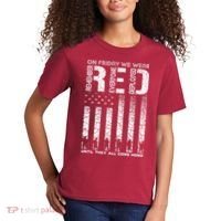 Red Friday Military On Friday We Wear Red Veteran Kids T-Shirt thumb 2