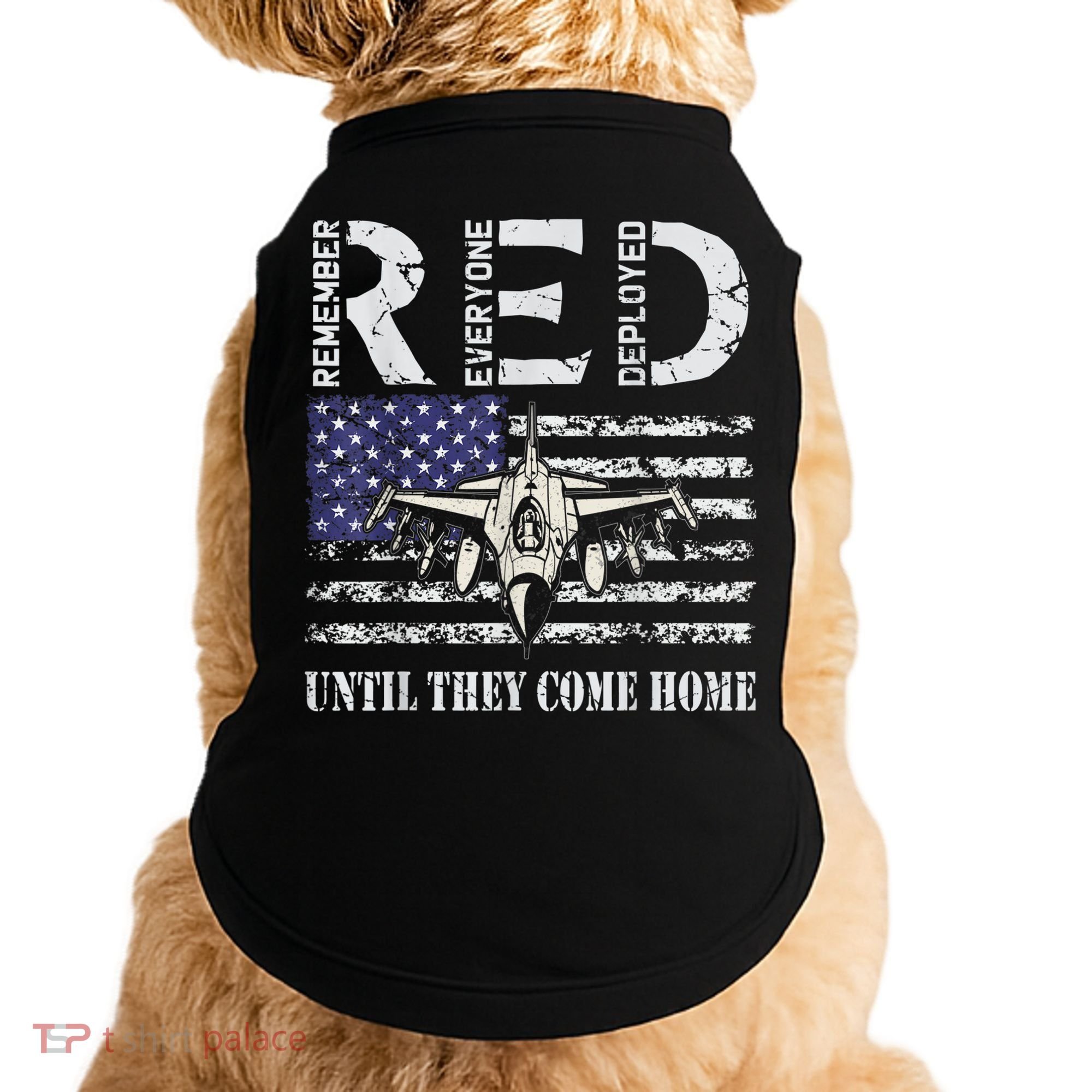 RED Friday Military S Air Force USAF US Flag Veteran Doggie Tank