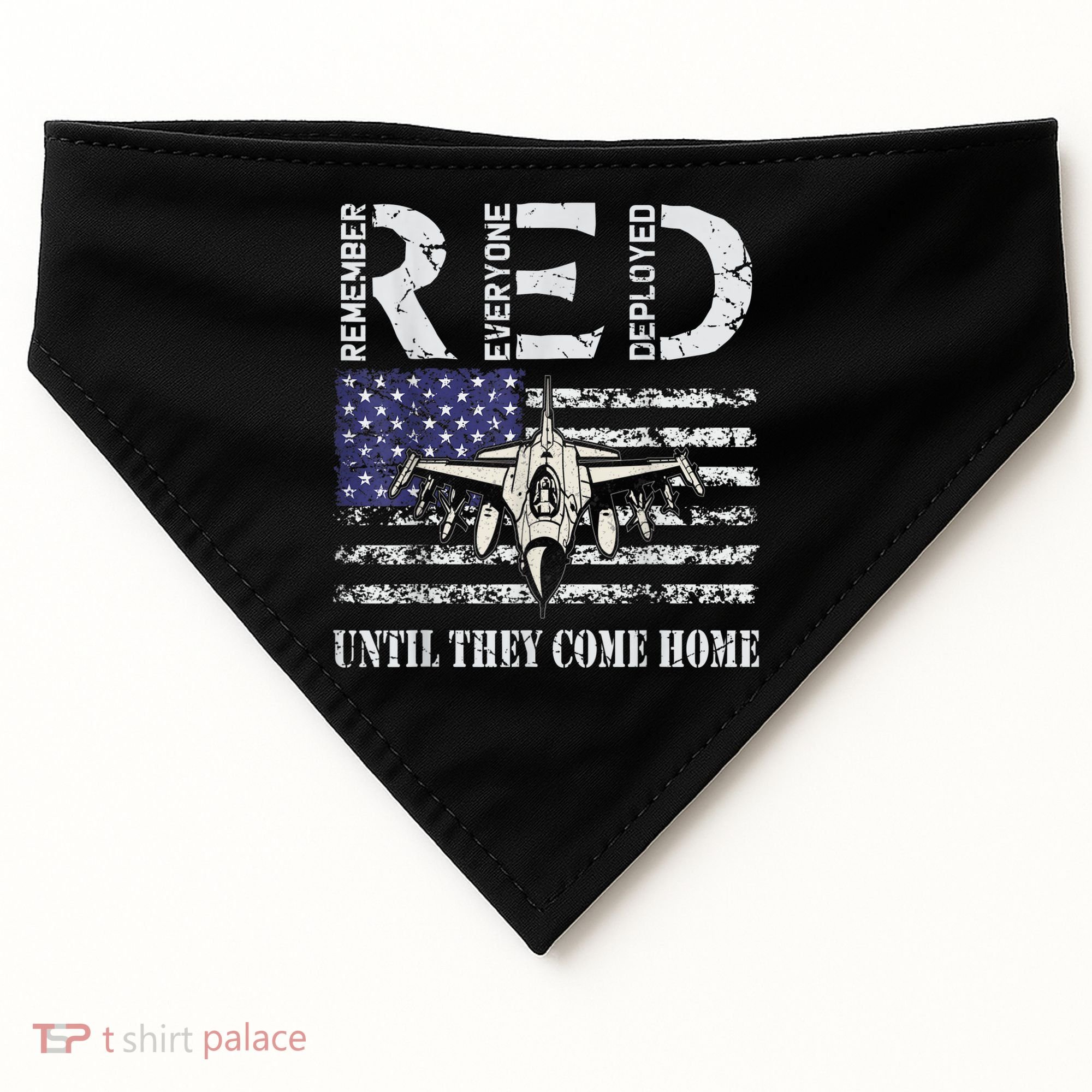RED Friday Military S Air Force USAF US Flag Veteran USA-Made Doggie Bandana