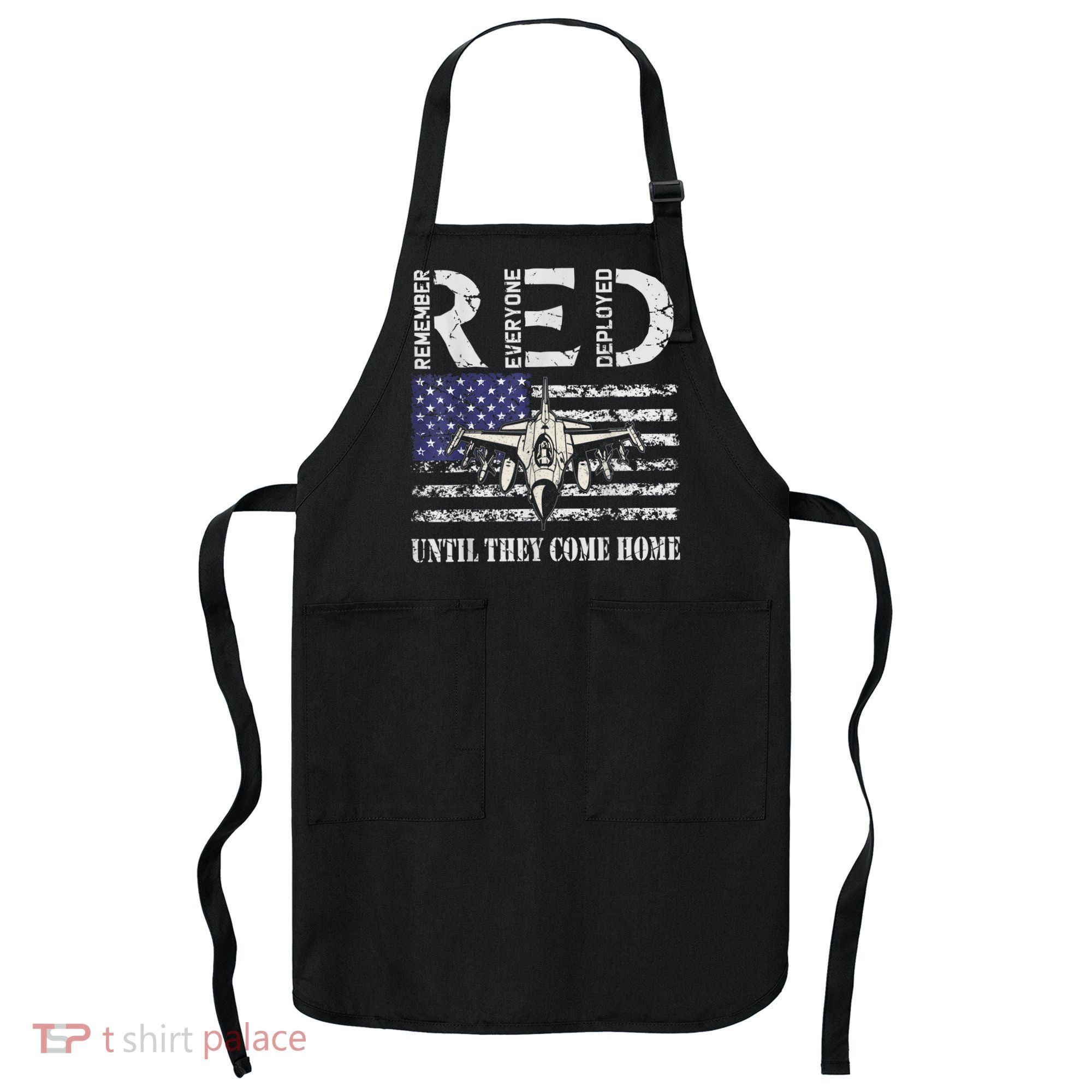 RED Friday Military S Air Force USAF US Flag Veteran Apron
