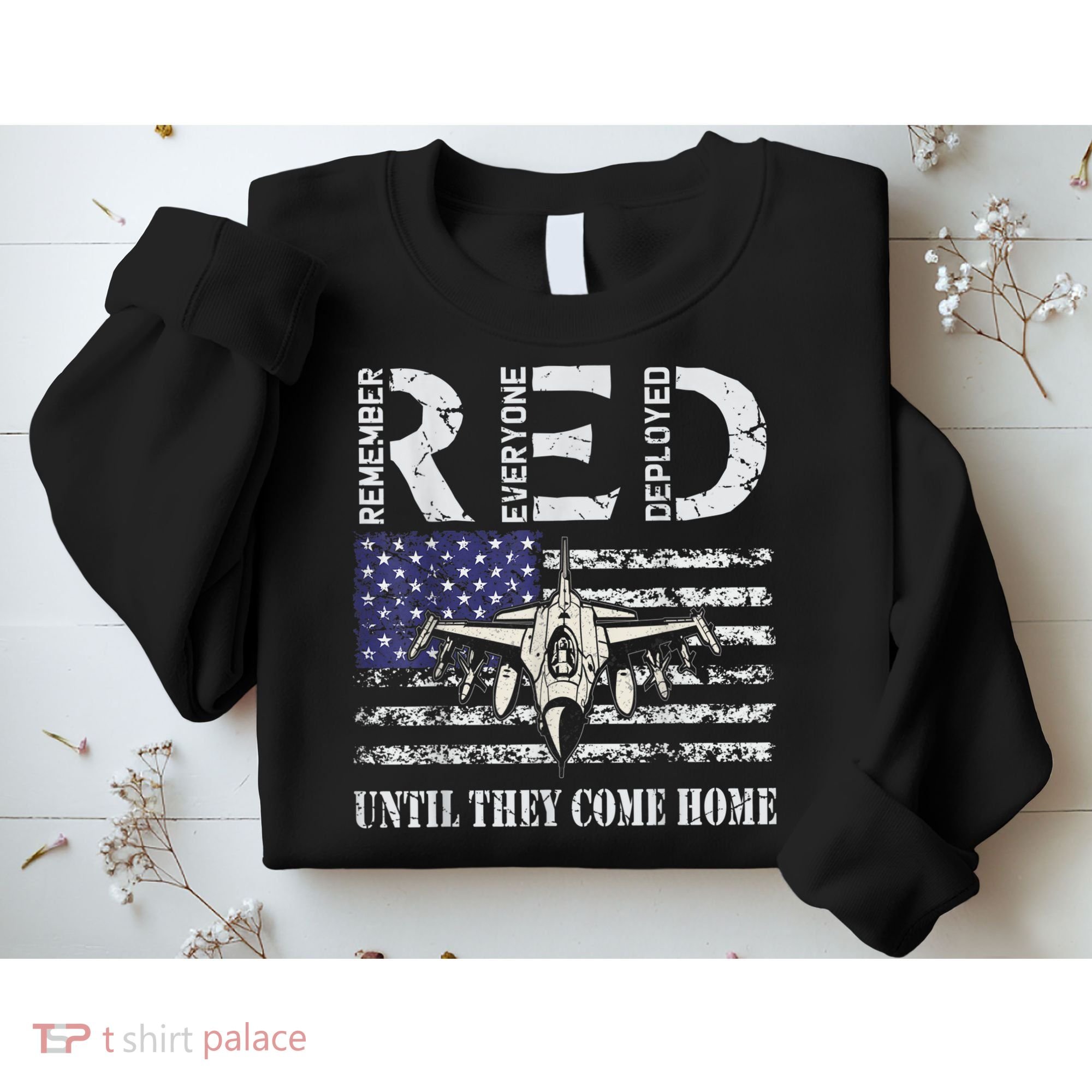 RED Friday Military S Air Force USAF US Flag Veteran Sweatshirt
