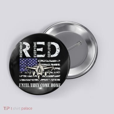 RED Friday Military S Air Force USAF US Flag Veteran Button