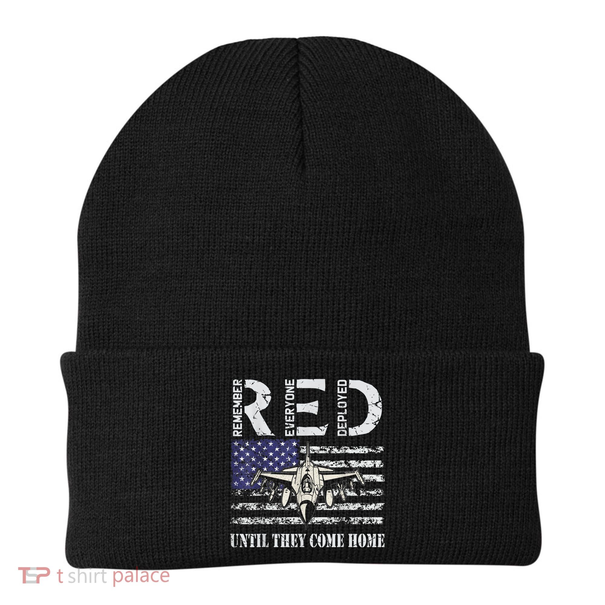 RED Friday Military S Air Force USAF US Flag Veteran Beanie