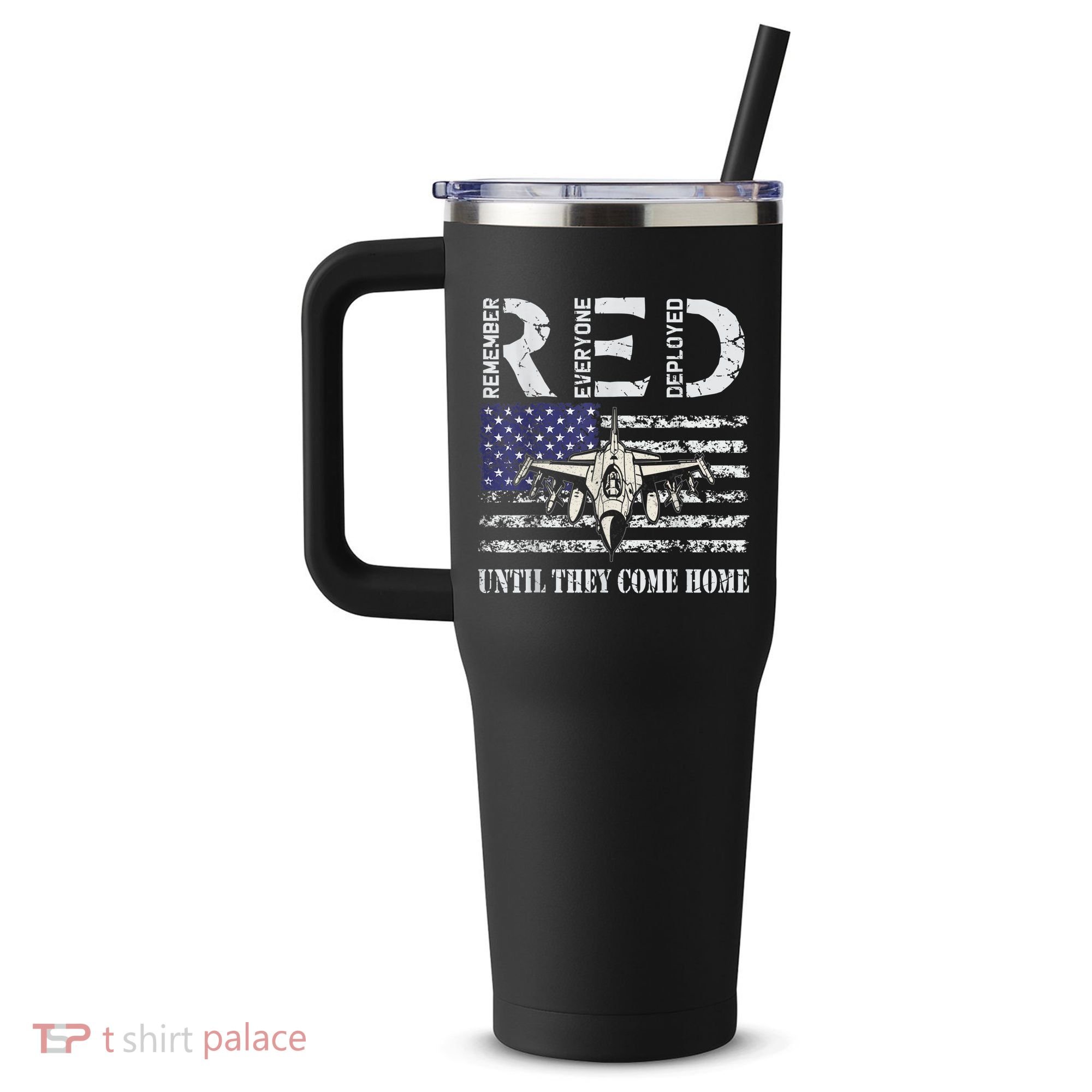 RED Friday Military S Air Force USAF US Flag Veteran 40oz Vacuum Insulated Stainless Steel Travel Tumbler