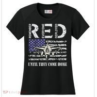 RED Friday Military S Air Force USAF US Flag Veteran Women's Cooling Performance Crew T-Shirt thumb 0