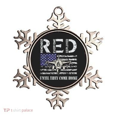 RED Friday Military S Air Force USAF US Flag Veteran Ornament
