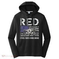 RED Friday Military S Air Force USAF US Flag Veteran Performance Fleece Hoodie thumb 0