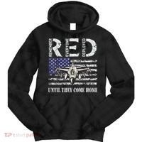 RED Friday Military S Air Force USAF US Flag Veteran Tie Dye Hoodie thumb 0