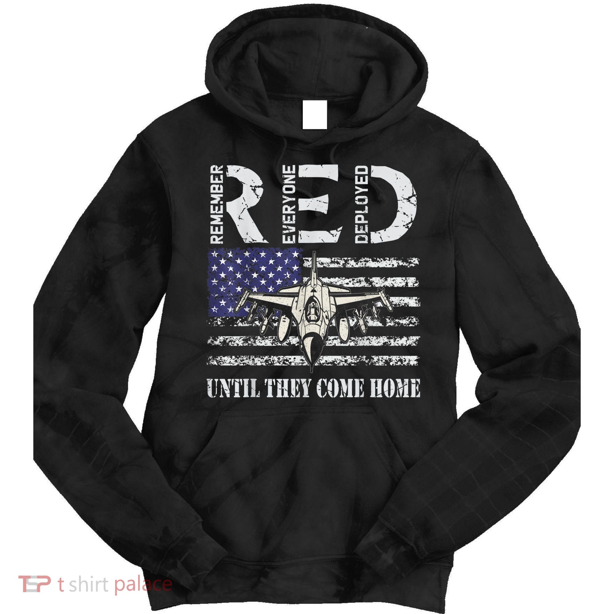 RED Friday Military S Air Force USAF US Flag Veteran Tie Dye Hoodie