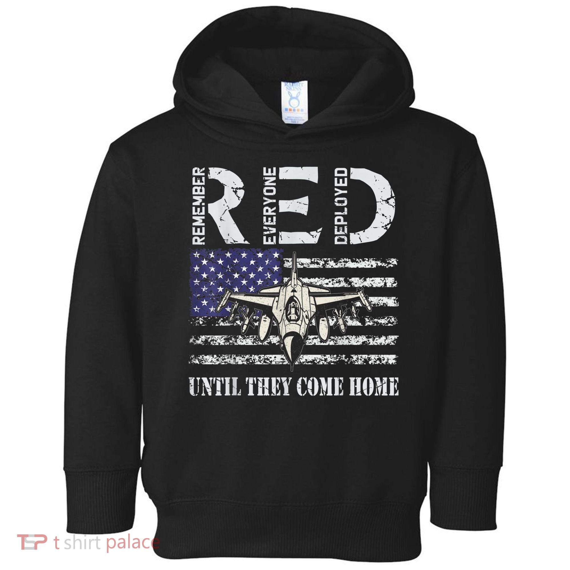 RED Friday Military S Air Force USAF US Flag Veteran Toddler Hoodie